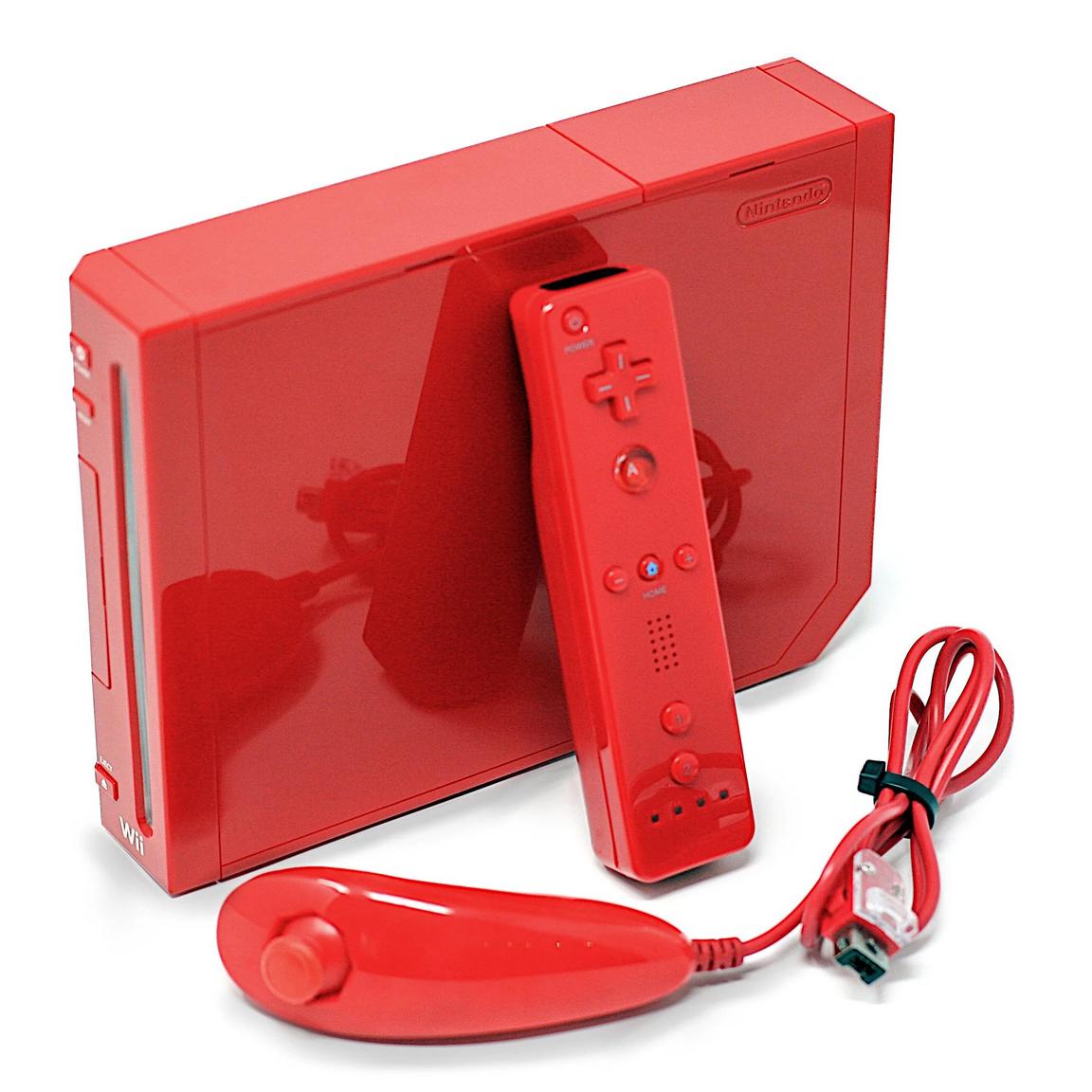 Nintendo Wii Original Console with Wii Remote - Super Mario Bros. 25th Anniversary Edition Red